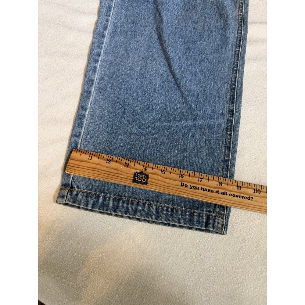 Vtg 90s Y2K No Boundaries Denim Overalls Size M Workwear Grunge Wide Leg - Picture 8 of 8